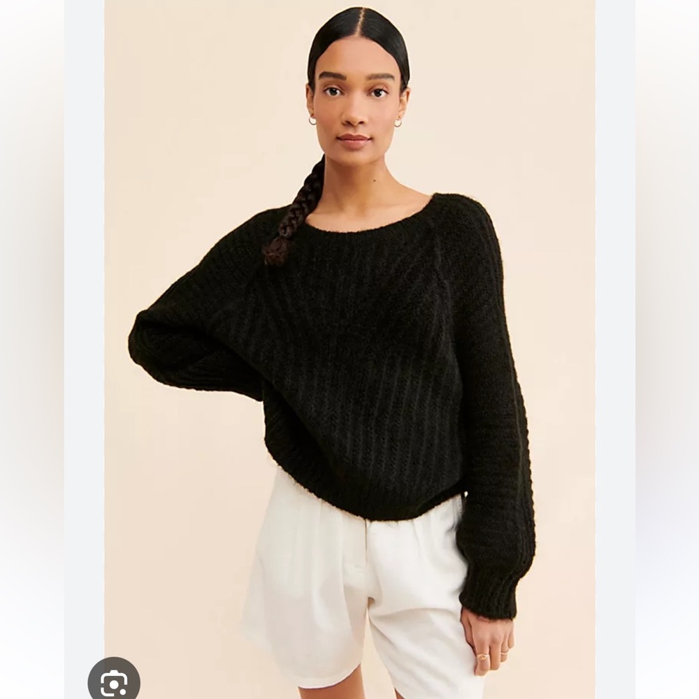 NWOT FREE PEOPLE CARTER PULLOVER SIZE S BLACK